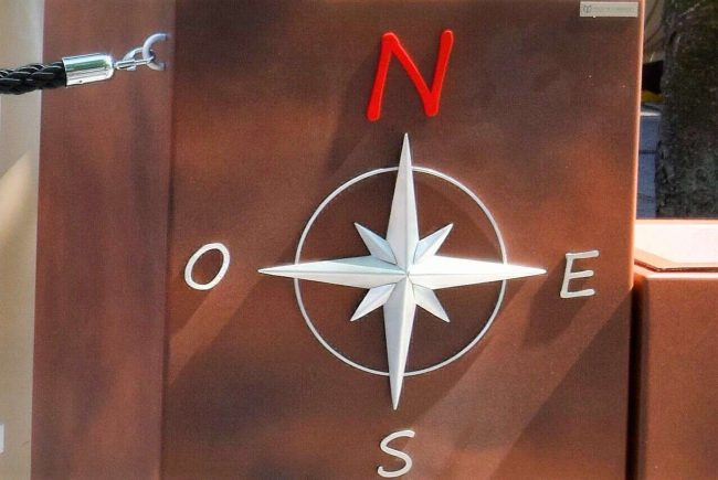 Fioriera in alluminio effetto ruggine