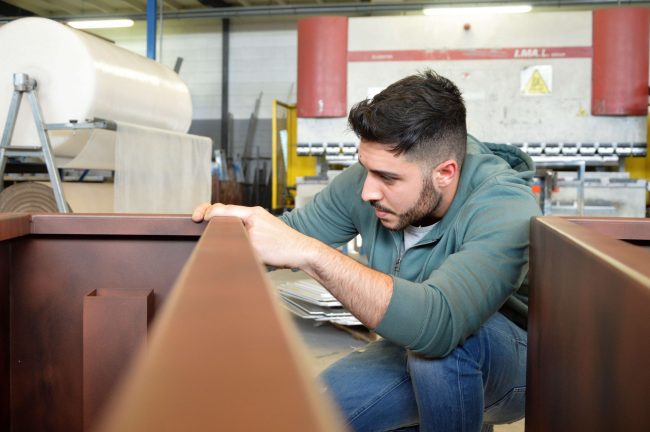 Vaso effetto ruggine in alluminio