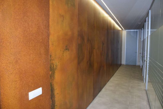Rivestimento in cor-ten Stranich