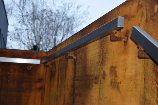 Scala esterna in Cor-ten Martin Design