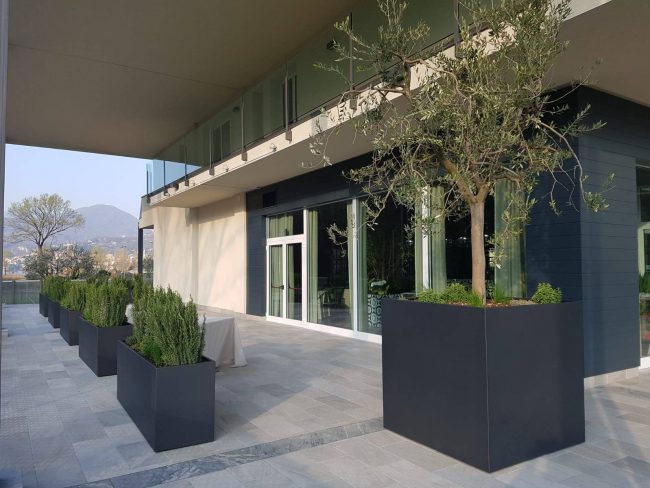 Fioriere separè in alluminio da esterno