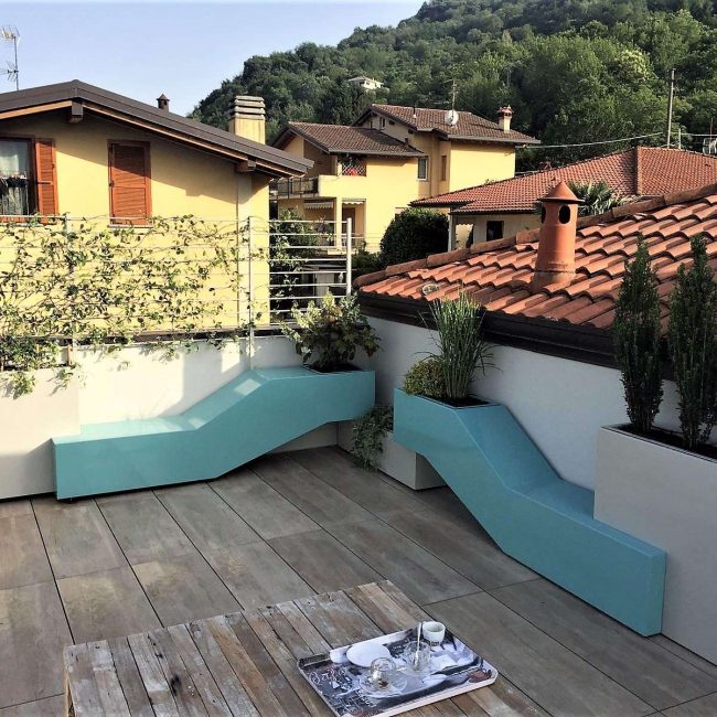 Fioriere sagomate da esterno in alluminio