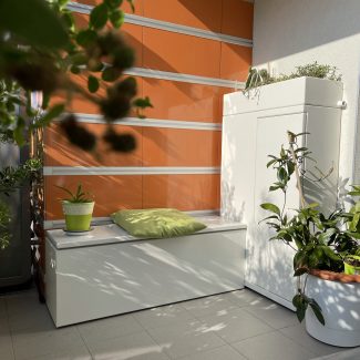 Panca Alluminio con contenitore